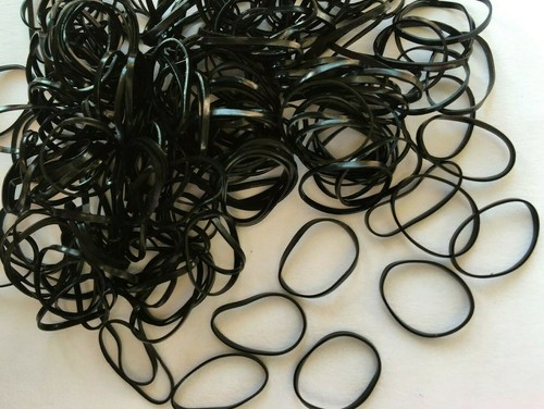 50x schwarze bartgummis - 50x,