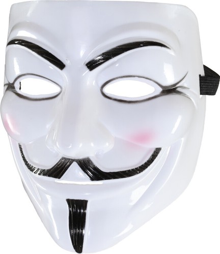 Maske weiß mit - , bart